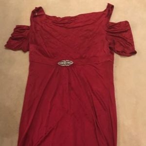 burgundy dress